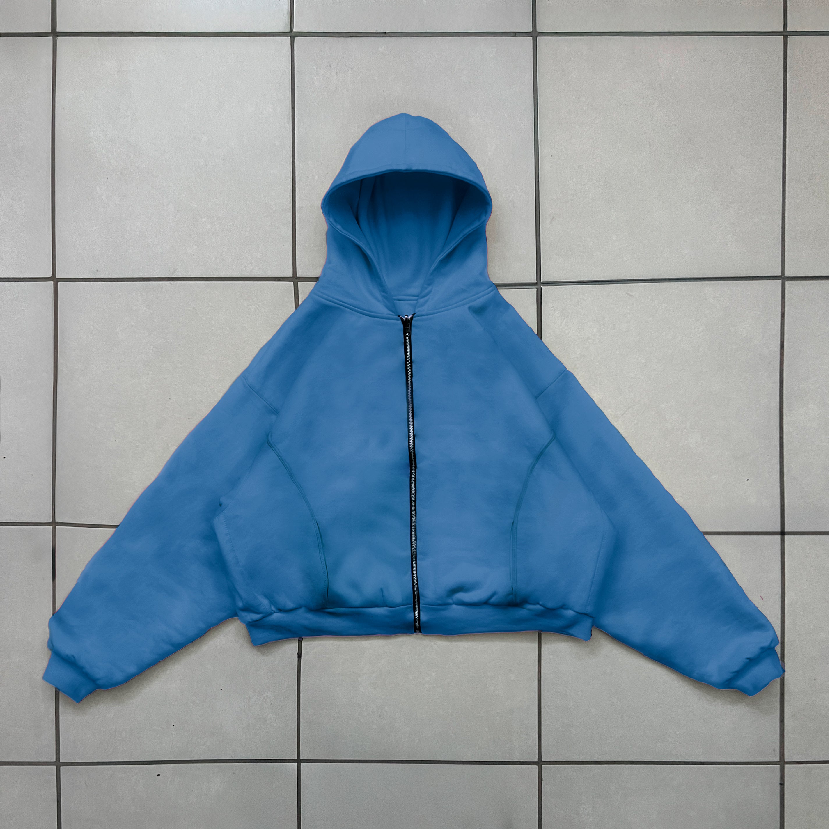 blue reversible zip-up