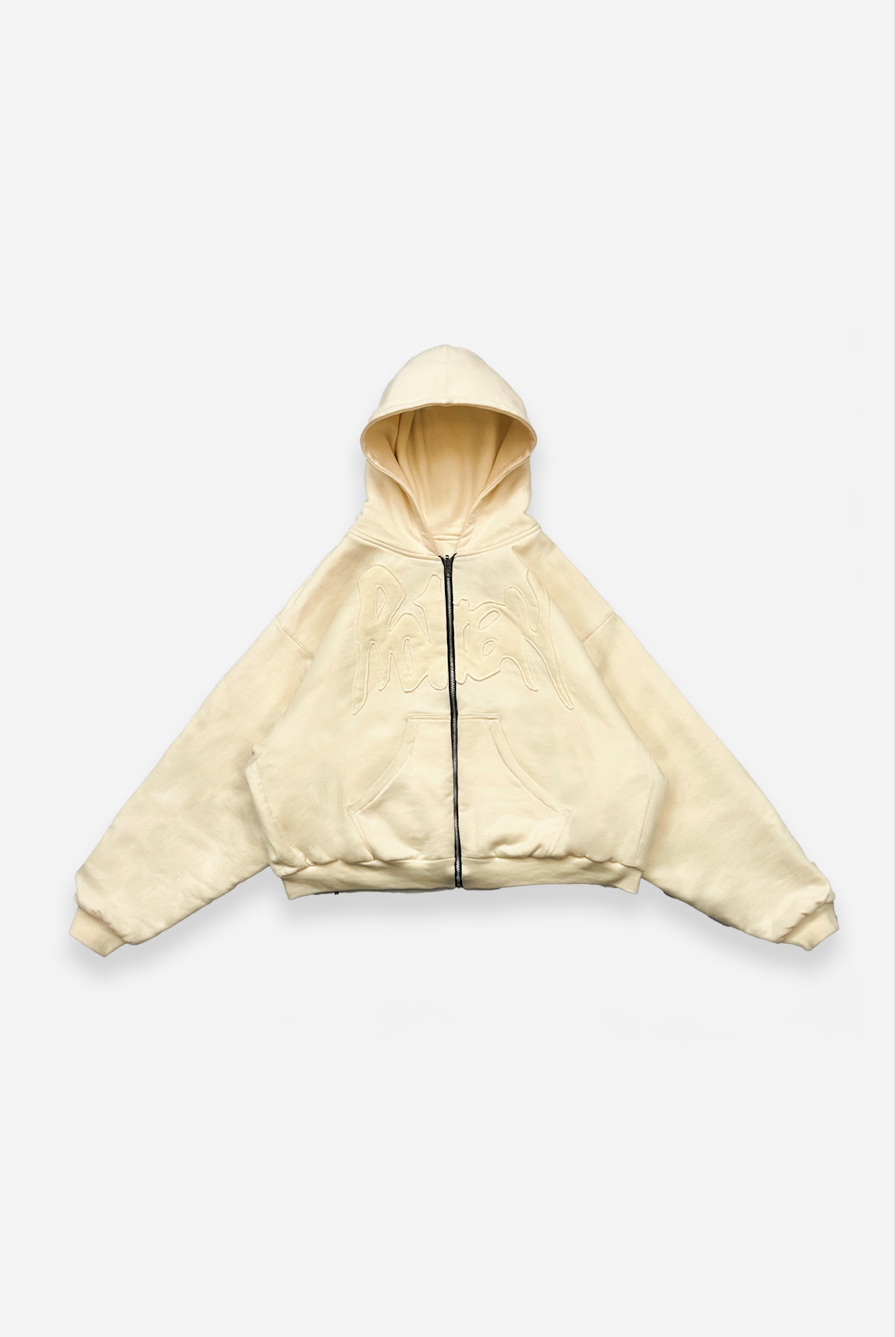 cream reversible zip-up