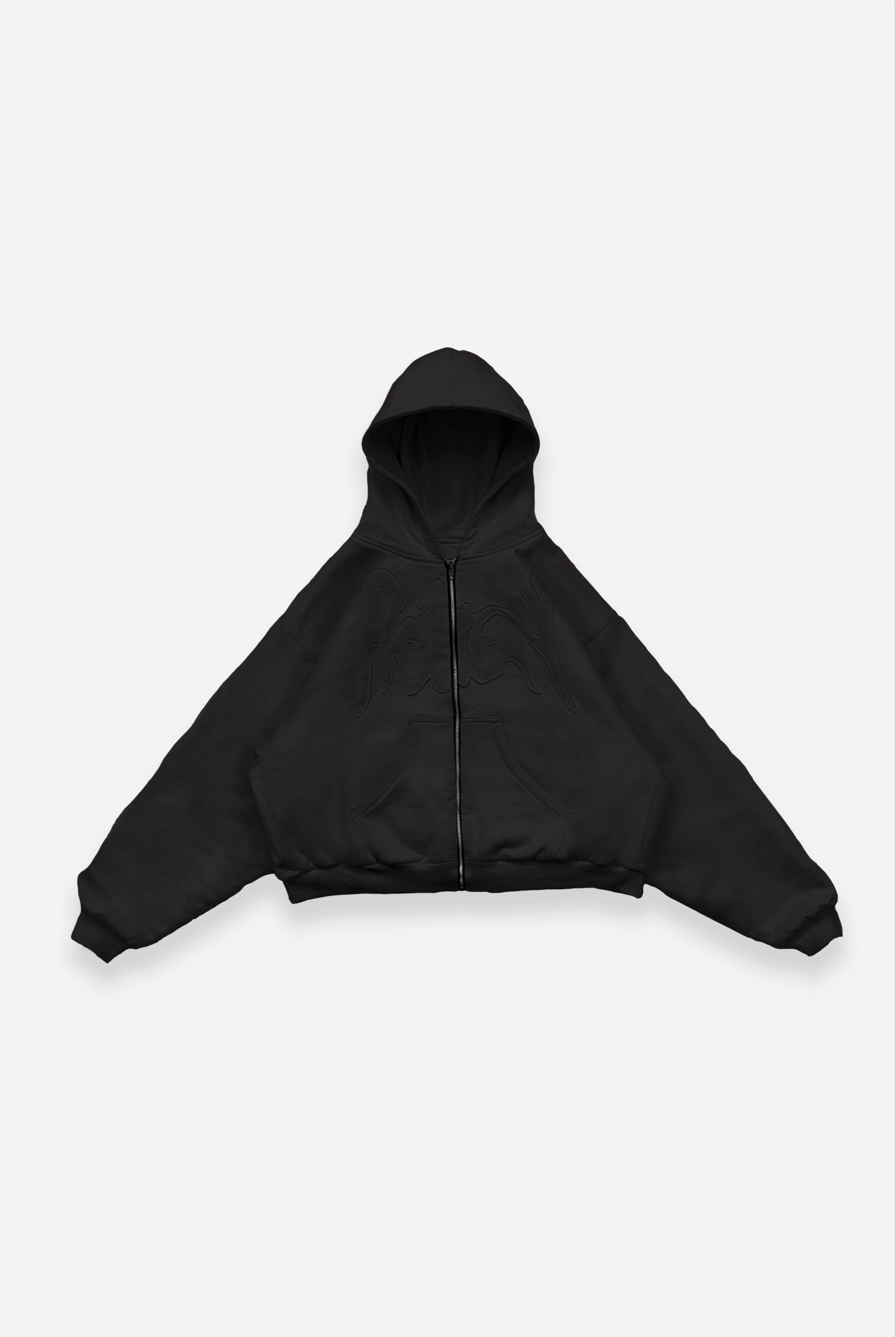 black reversible zip-up