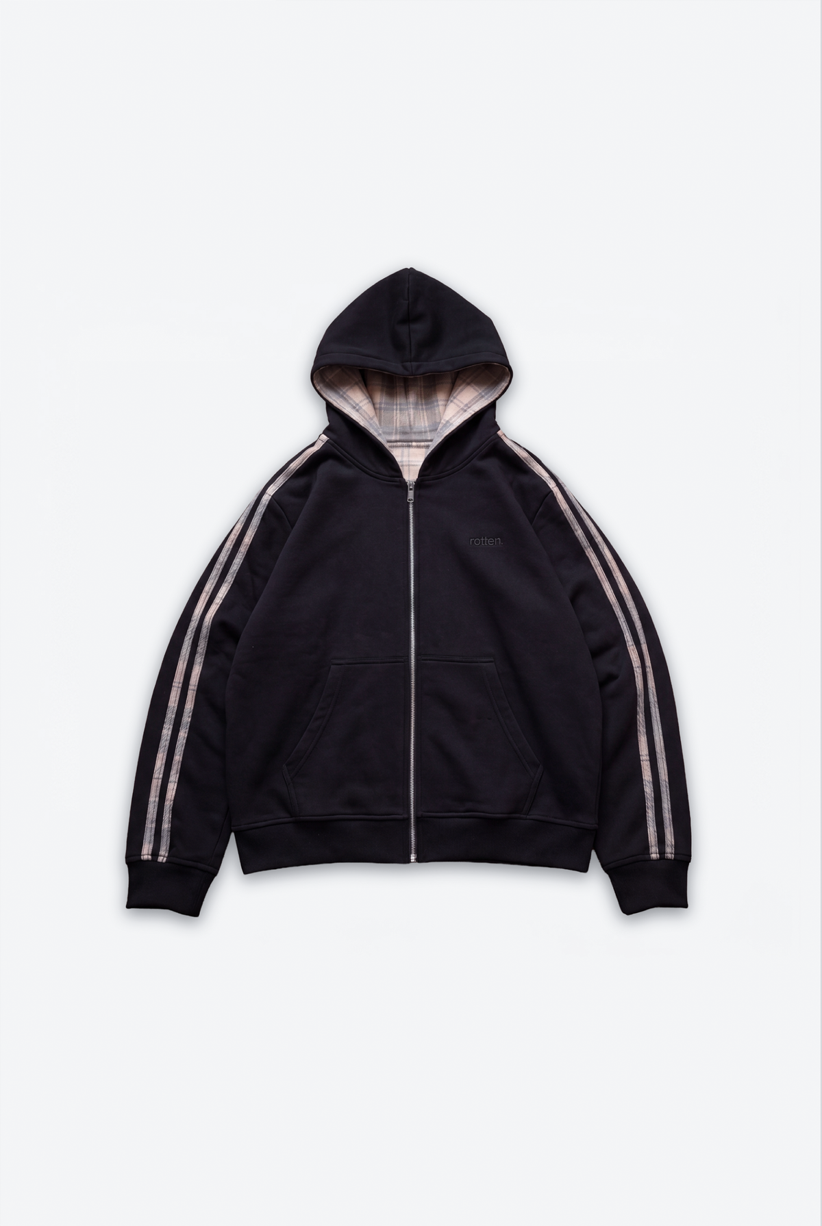 black reversible zip-up – rotten