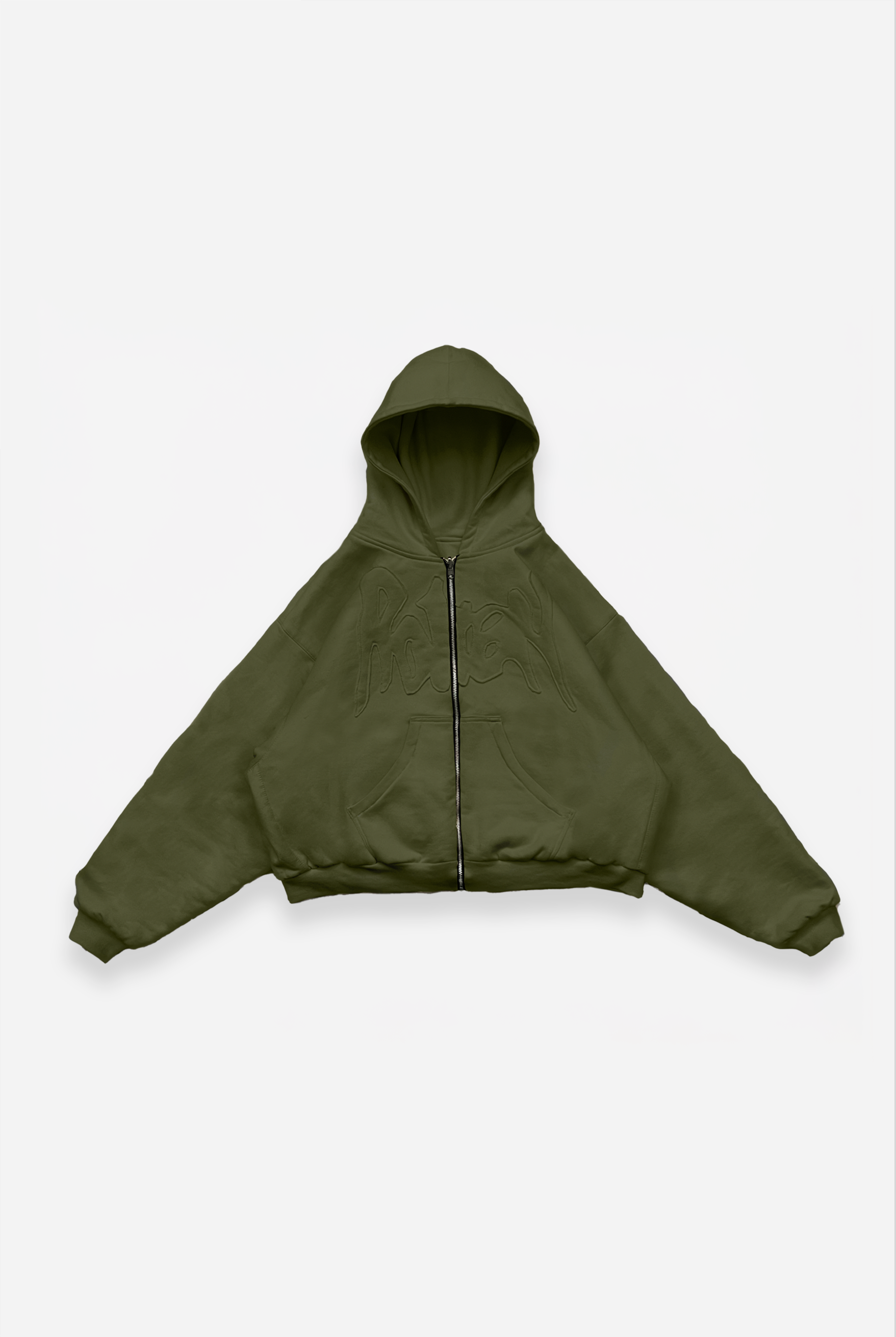 green reversible zip-up